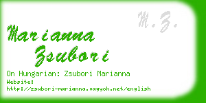 marianna zsubori business card